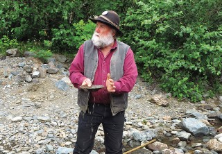 Photo of gold panning demonstration