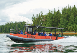 Photo of open air boat to lodge